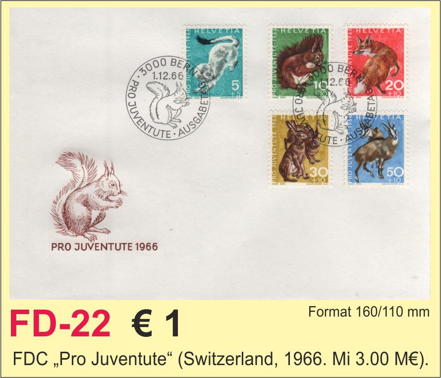 FDC Switzerland Pro Juventute 1966